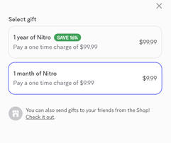 4. Select the MONTHLY / $10 version